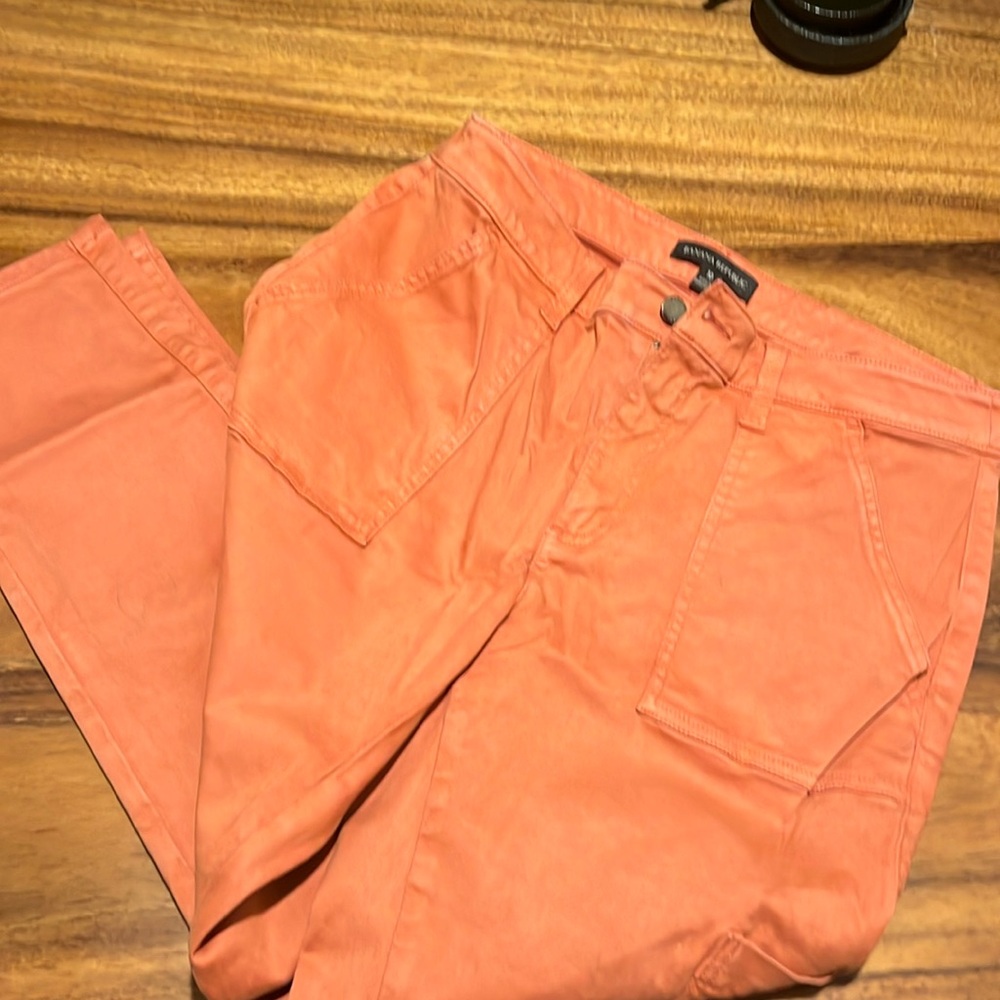 Banana Republic Burnt Orange Cargo Stretch Pants